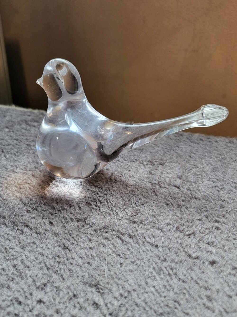 Vintage Sweden Swedish Clear Glass Bird VGC SEE PICTURES BIN D
